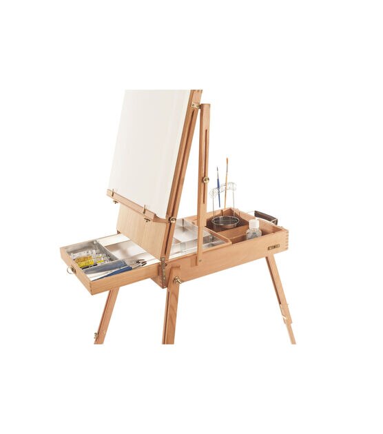 Four brass easel picture stands