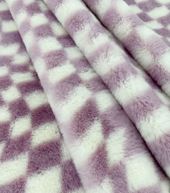 Pink faux fur fabrics by the meter/yard 