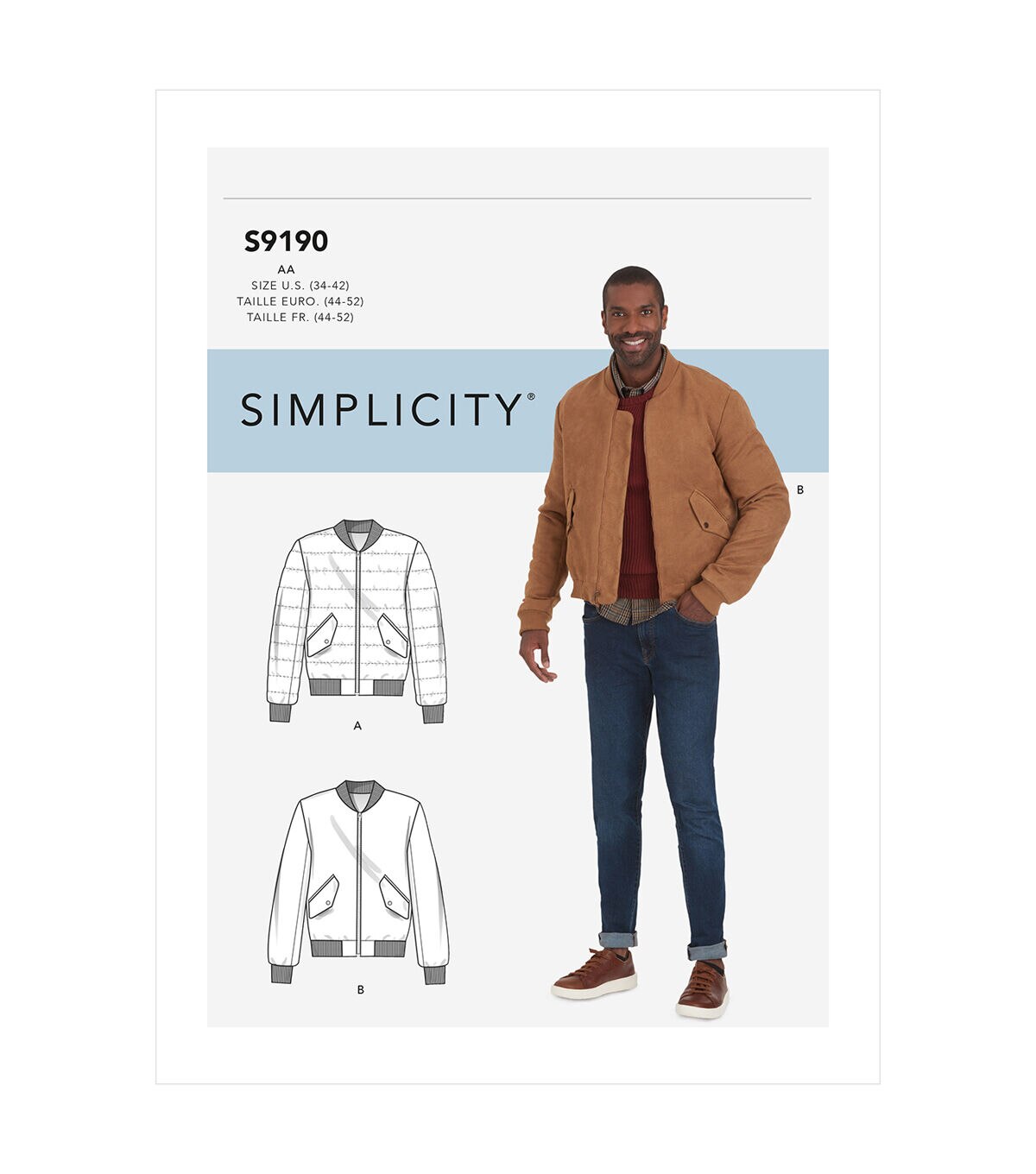 Simplicity Pattern S9190 Men'S Jacket Size AA (34-36-38-40-42) | JOANN