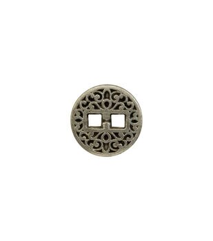 La Mode 11/16 Metal Round 4 Hole Buttons 3pk