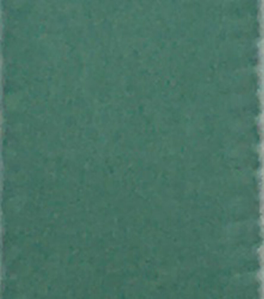 3/8" x 30' Satin Ribbon by Place & Time, Green, swatch, image 1