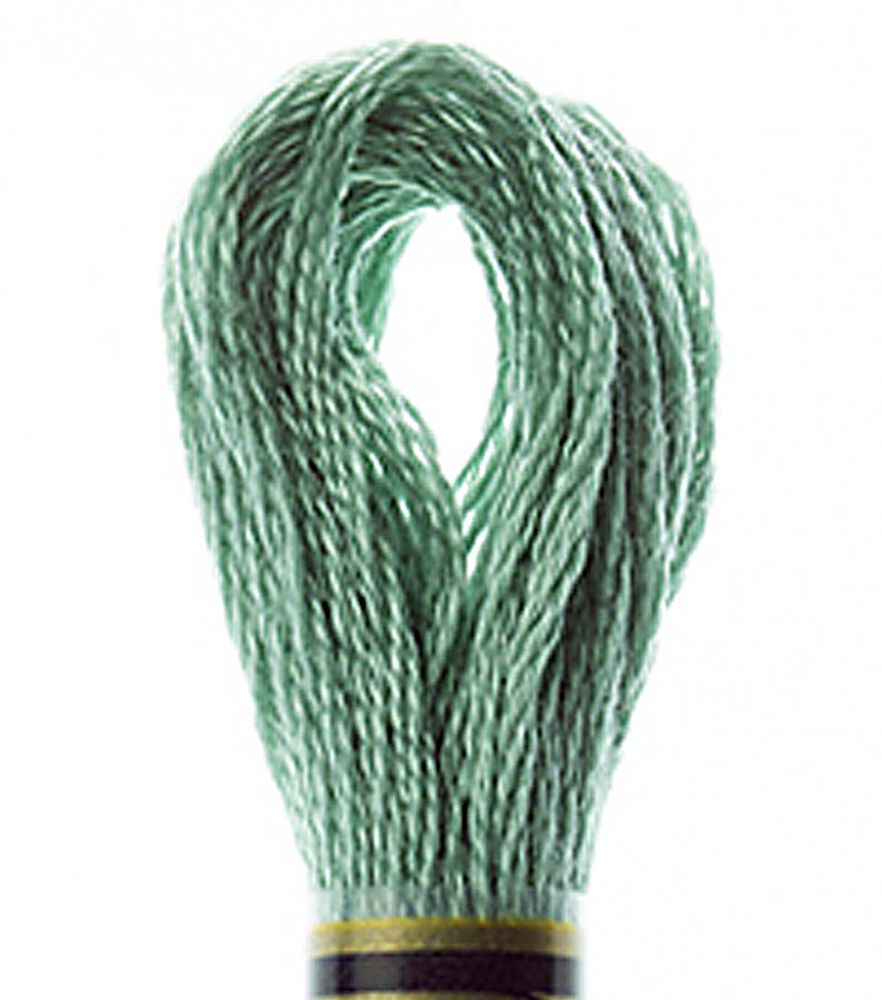 DMC 8.7yd Greens 6 Strand Cotton Embroidery Floss, 503 Medium Blue Green, swatch, image 17