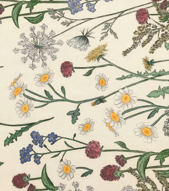 Floral Border Stretch Chiffon Silky Print Fabric, , hi-res, image 3