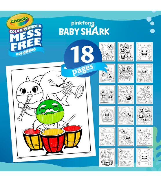 Crayola - Color Wonder Coloring Pad & Markers, Baby Shark