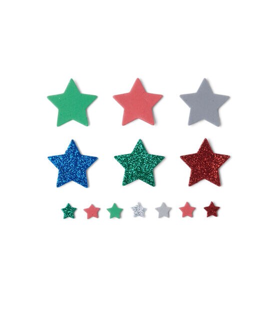 100 PCS GLITTER FOAM STICKERS - STARS – Craft For Kids