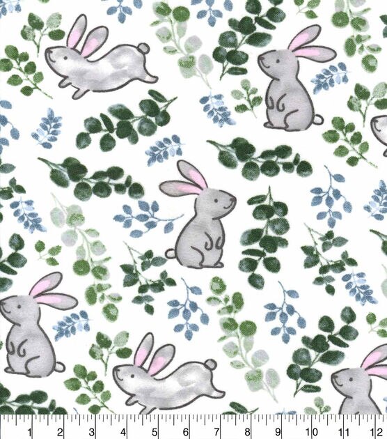 Bunny Allover Nursery Flannel Fabric, , hi-res, image 2