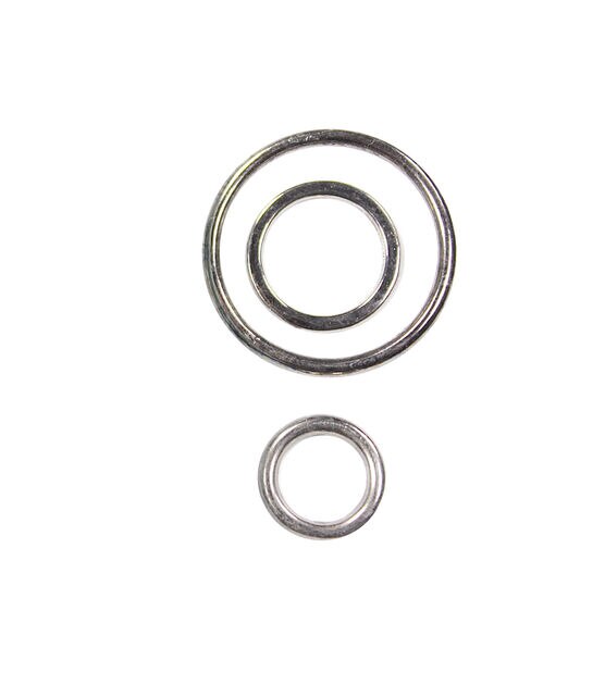 14mm Extra Large Silver Jump Rings, Thick Textured Antiqued Silver