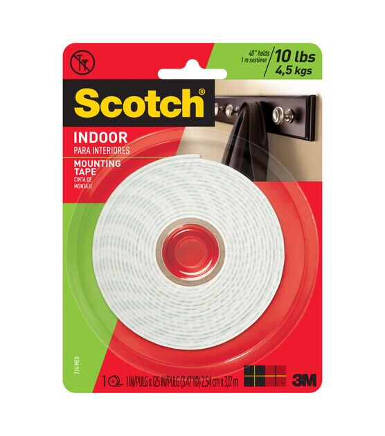 Scotch 1" x 125" Heavy Duty Foam Mounting Tape