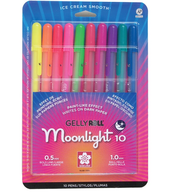 Stardust Galaxy Fine Point Gel Pens, Assorted Colors, Pack of 6