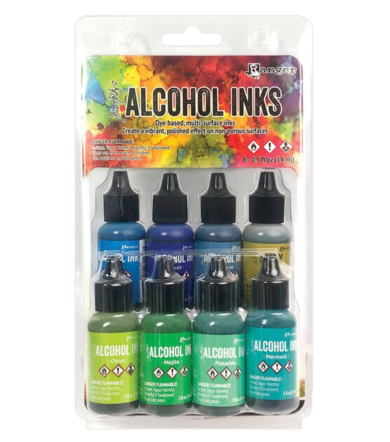 Tim Holtz 8pc Cool Tones Alcohol Ink Set