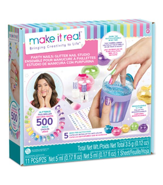 Make It Real 11ct Glitter Party Nails Jewelry Making Kit