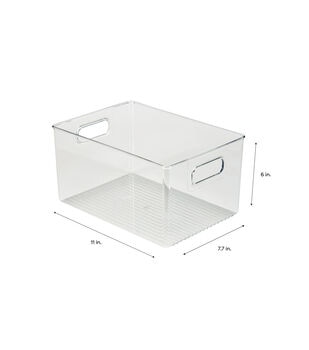 Simplify 14 x 6 Clear Plastic Storage Bin