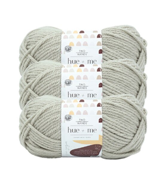 Lion Brand Hue + Me Yarn for Knitting Crocheting and Crafting Bulky and  Thick Soft Acrylic and Wool Yarn Agave (1-Pack) 1 Pack Agave