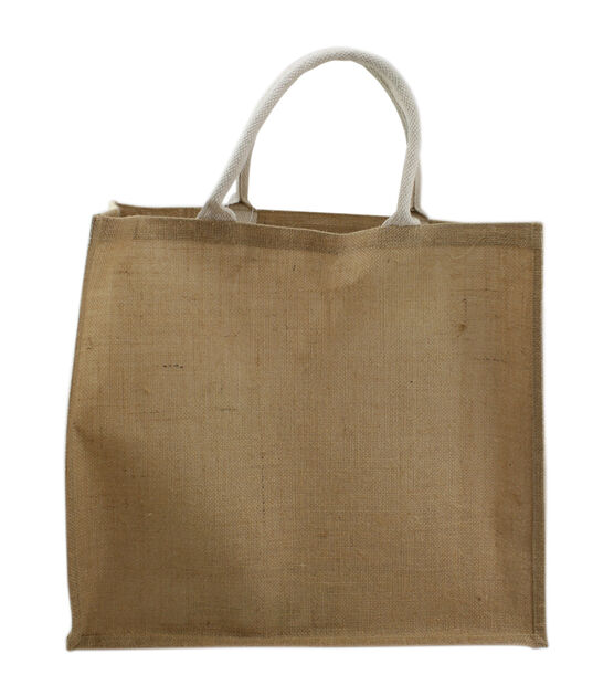  Natural Large Capacity Jute Shopping Bag Eco Friendly Burlap  Grocery Tote Bag Shoulder Strap Linen Material with Merci Screen.Brown Size  13.7 x 12.4 x 7.2 [ 2 Pack ] : Clothing, Shoes & Jewelry