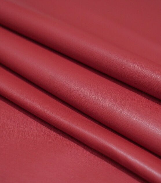 Red Perforated Faux Leather Fabric For Upholstery, Cushions