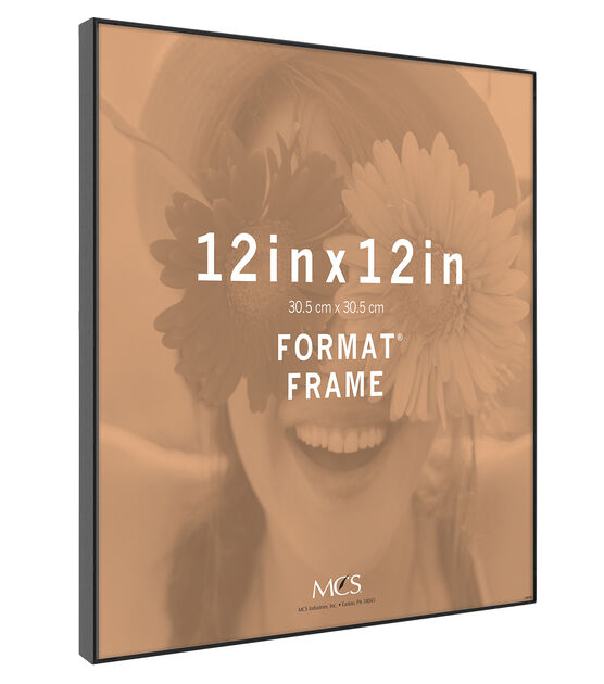 MCS 12" x 12" Front Loading Black Wall Frame, , hi-res, image 2