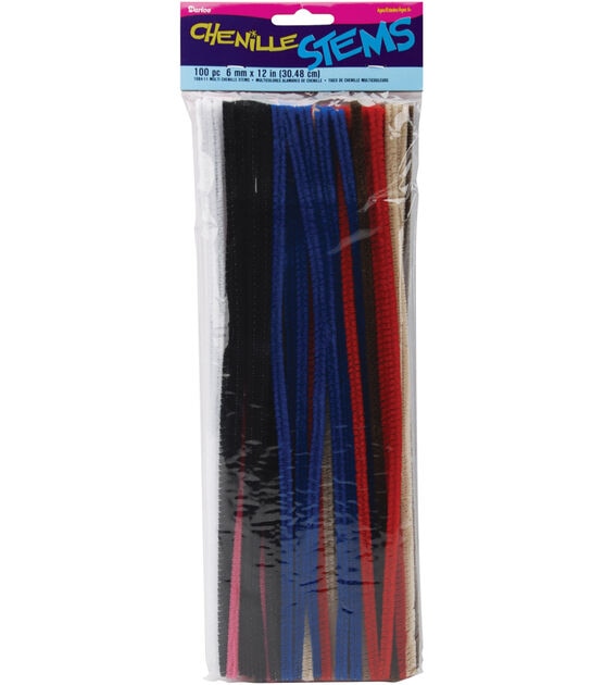Pipe Cleaners, L: 30 cm, thickness 6 mm, red, 50 pc/ 1 pack