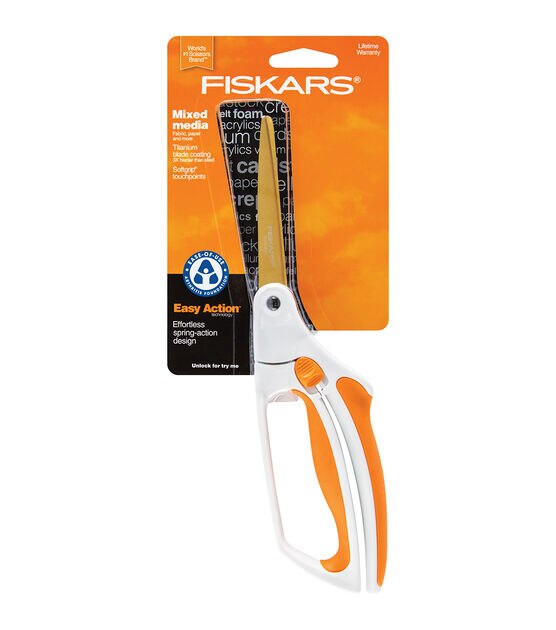 Fiskars Titanium Easy Action Mixed Media Snips - 8 - WAWAK Sewing