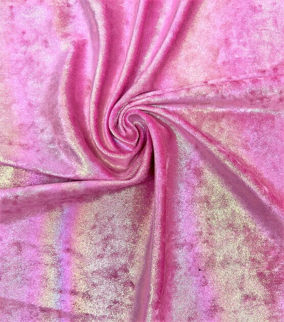 Bright Pink - Stretch Polyester Crushed Velvet Fabric – Prism