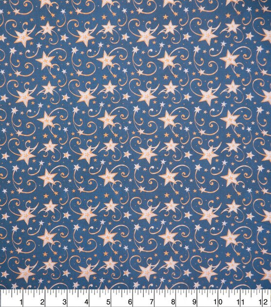 Swirls & Stars Christmas Cotton Fabric, , hi-res, image 5