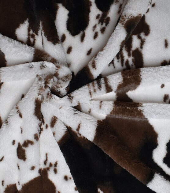 Brown Black Cow Faux Fur, , hi-res, image 2