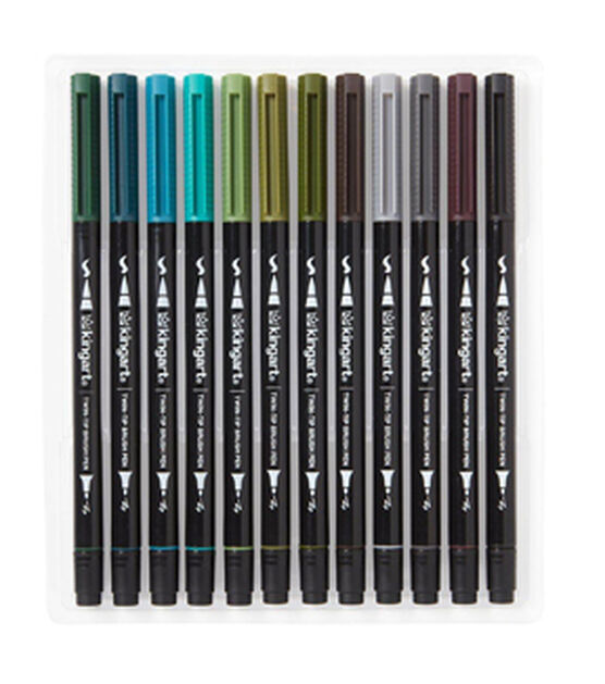 Professional 12 Colors Dual Tips Watercolor Brush Pen Set Art