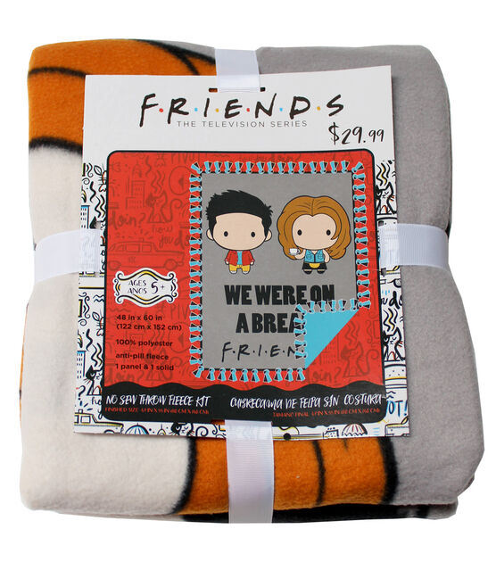 Friends On A Break No Sew Fleece Throw 48"