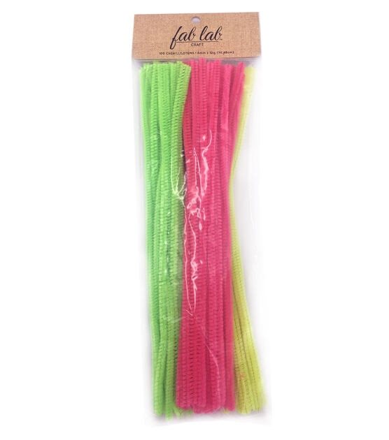 Chenille Stems - Red - 100 Piece