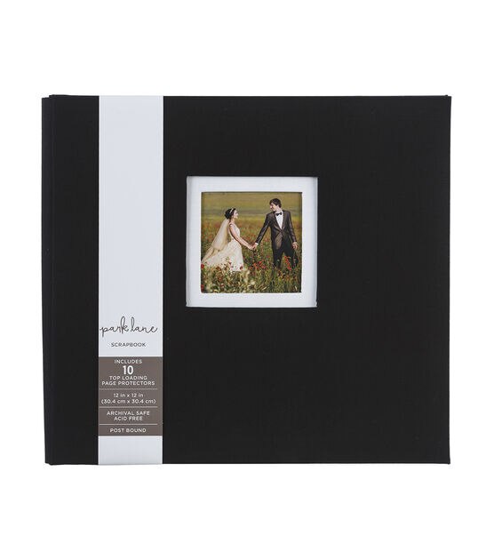 recollection scrapbook album 12x12 10 pages black design