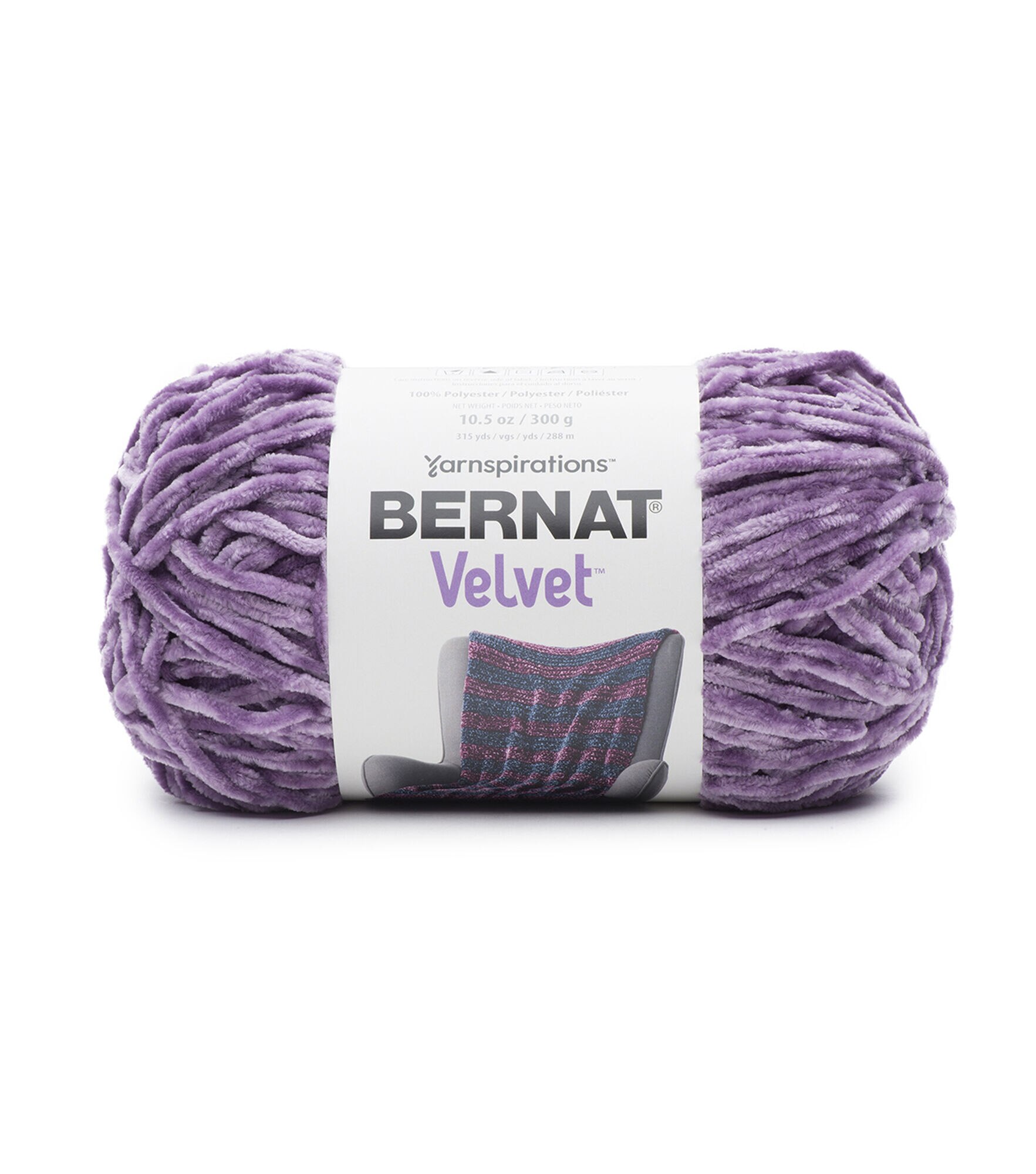 Bernat Velvet 315yds Bulky Polyester Yarn, Gray Orchid, hi-res