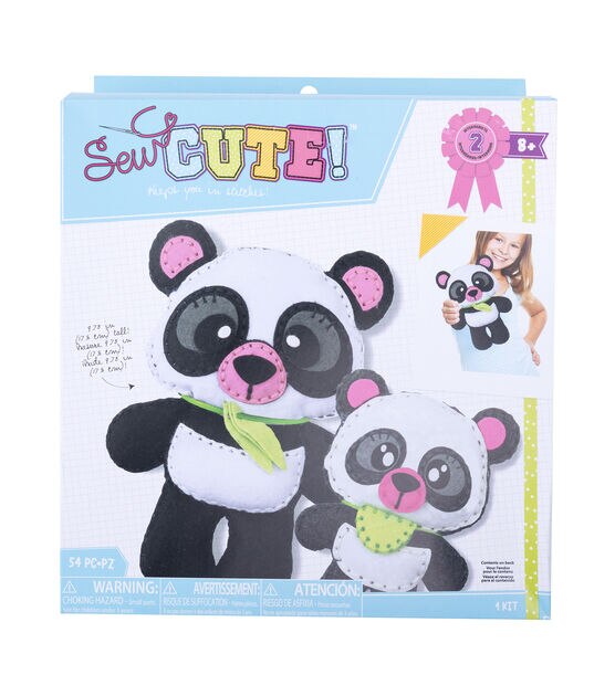 American Crafts 54pc Kids Sew Cute Bear & Cub Softie Kit