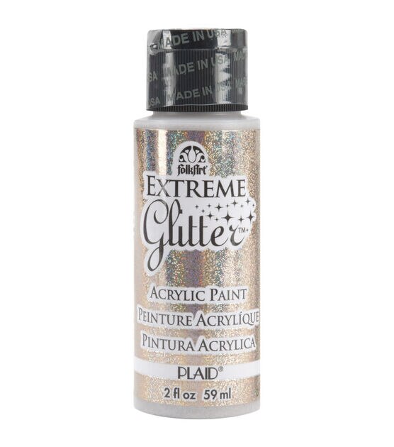 FolkArt Extreme Glitter Paint 2oz-Silver