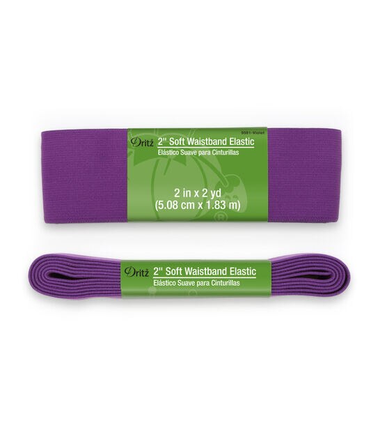 Dritz 2 Soft Waistband Elastic, Violet, 2 yd