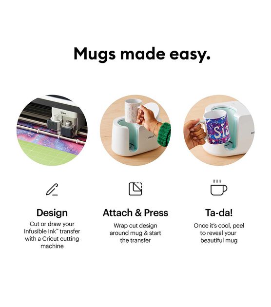 Cricut Mug Press US, Heat Press for Sublimation Mug Projects, One-Touch  Setting, For Infusible Ink Materials & Mug Blanks 11 oz - 16 oz (Sold