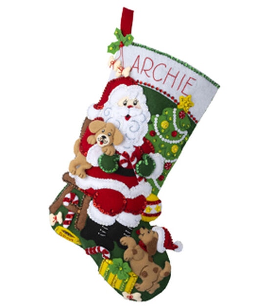 Bucilla 18 Santa's Christmas Carols Felt Stocking Kit