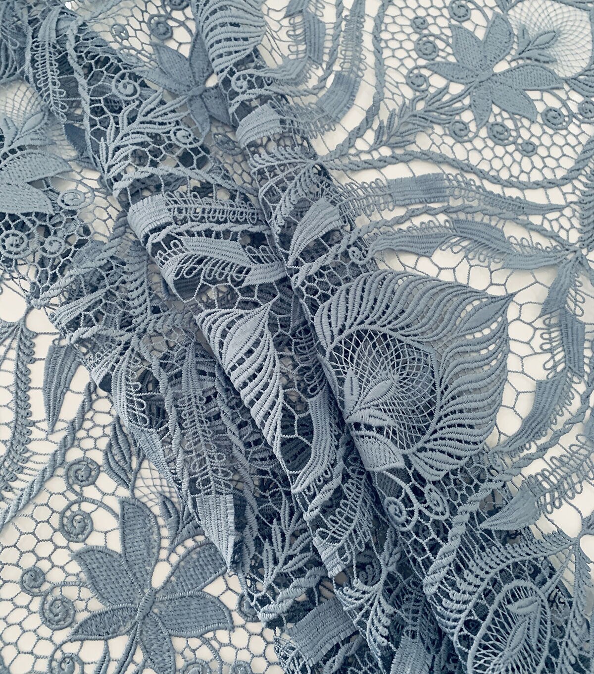 dusty blue lace fabric