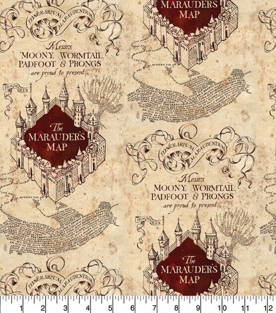 Harry Potter Knit Fabric 58'' Marauders Map JOANN