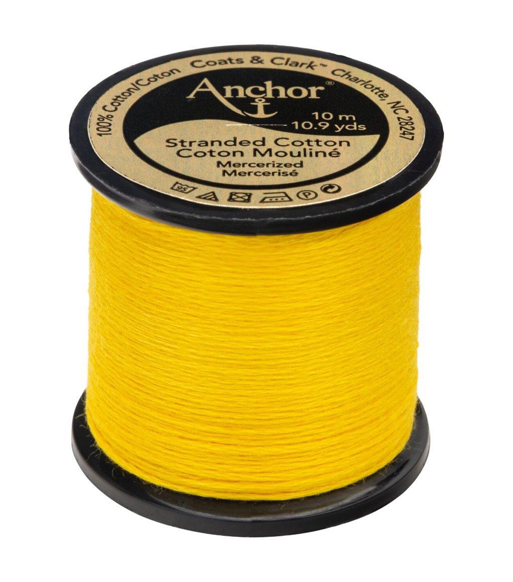 Anchor Cotton 10.9yd Yellows & Browns Cotton Embroidery Floss, 297 Jonquil Medium, hi-res