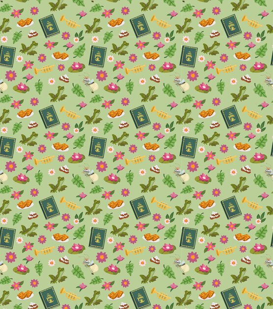 Princess & The Frog Friends Disney Cotton Fabric, , hi-res, image 2