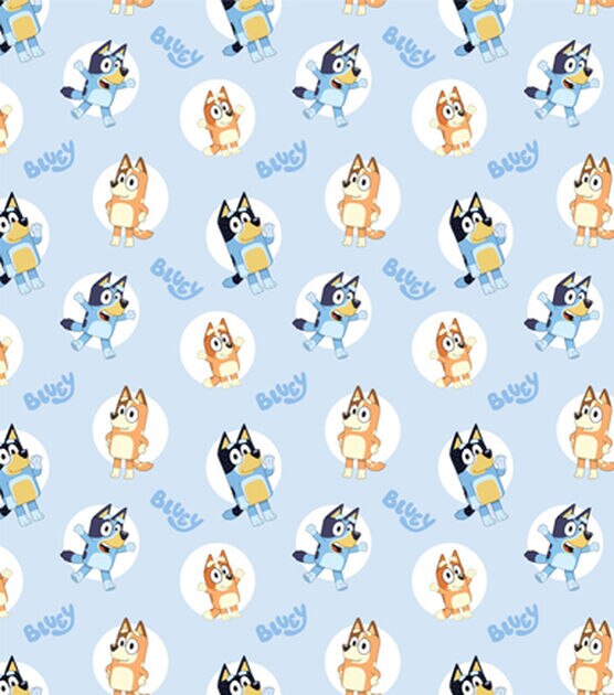 Bluey Fabric Blue Dog Fabric Pure Cotton Fabric Anime Cartoon Cotton Fabric  by the Half Yard 