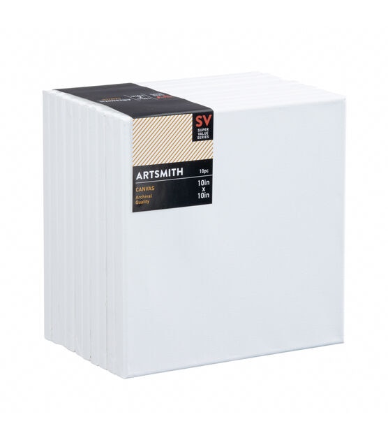 White Paper canvas 10x10 inch (4 pcs) : Non-Brand 