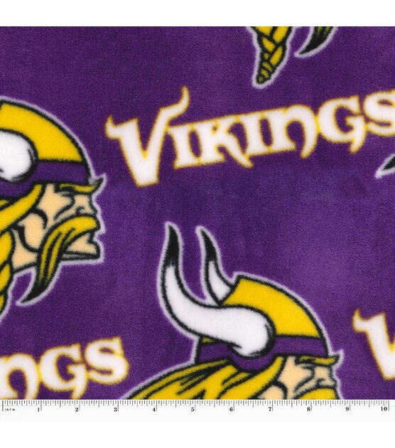 Fabric Traditions Minnesota Vikings NFL Logo Fleece Fabric