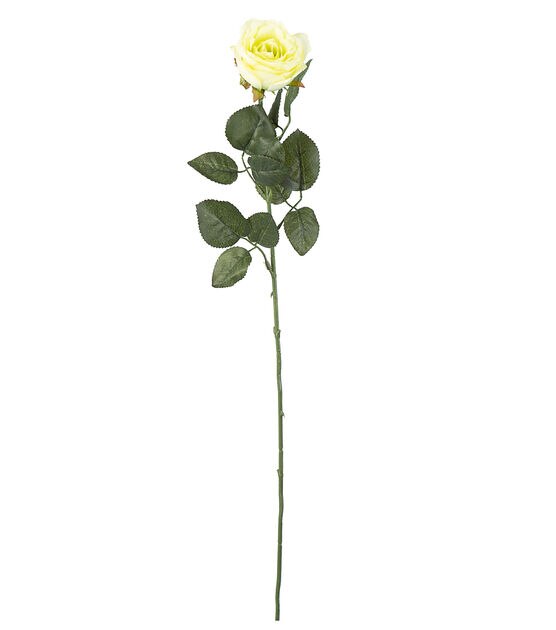 29.5" Cream Rose Bud Stem by Bloom Room