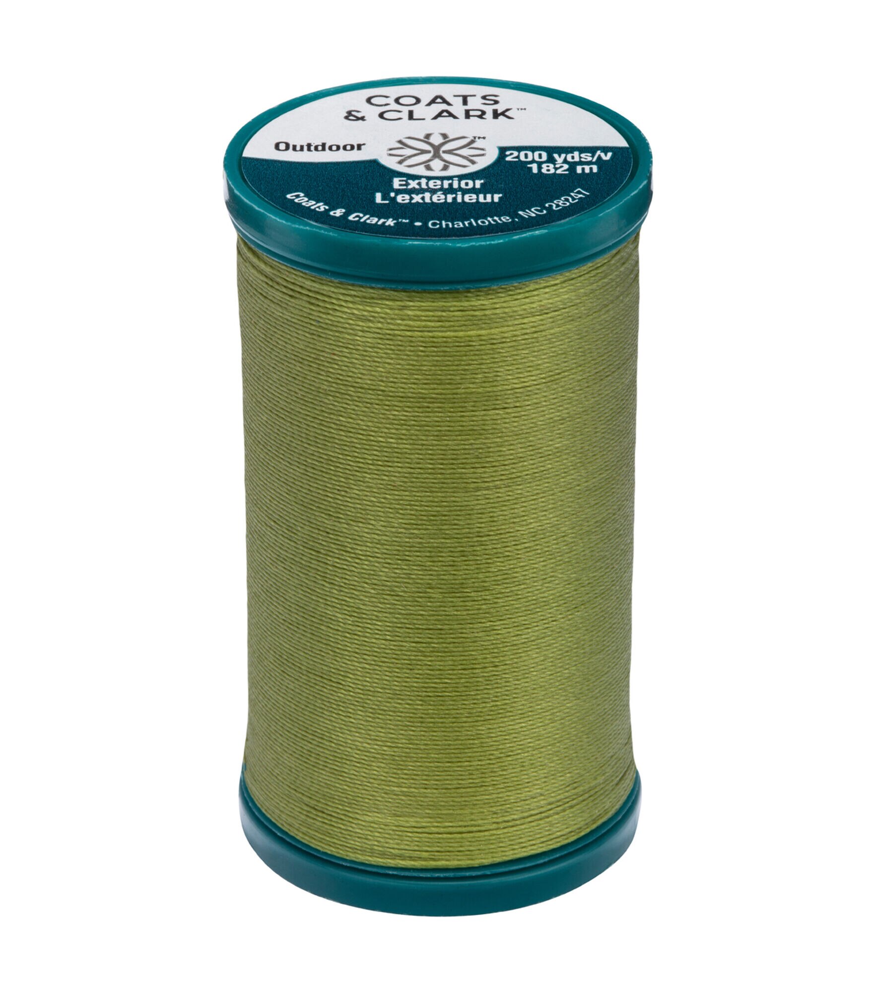 Coats & Clark 200yd Polyester 12wt Outdoor Thread, Coats Outdoor 200yd Chartreuse, hi-res