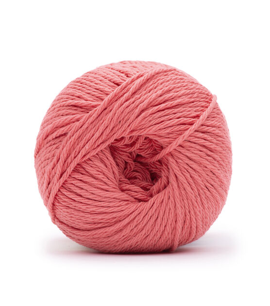THREE Lily Sugar 'n And Cream HOT PINK Cotton yarn ~ TWO- 2.5 oz. / ONE 4  oz.