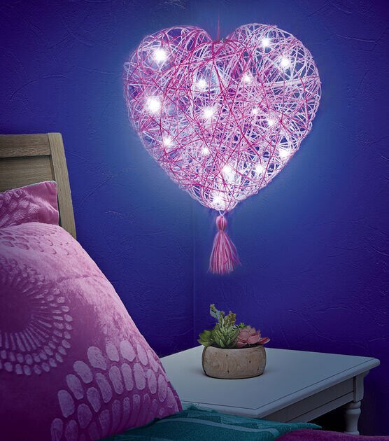 Creativity For Kids 16" String Art Heart Light Craft Kit, , hi-res, image 3
