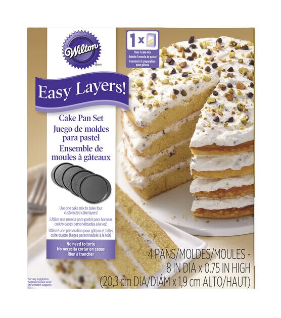  Wilton Easy Layers! 10 x 4-Inch Loaf Cake Pan Set, 4-Piece:  Home & Kitchen