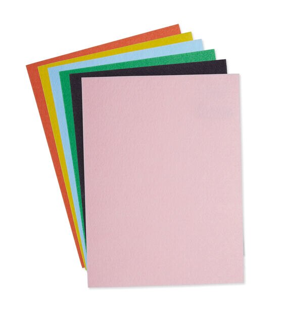 Creativity Street Felt Sheet Pack, Rectangular, 9 x 12, Assorted Colors,  12/Pack (390701)