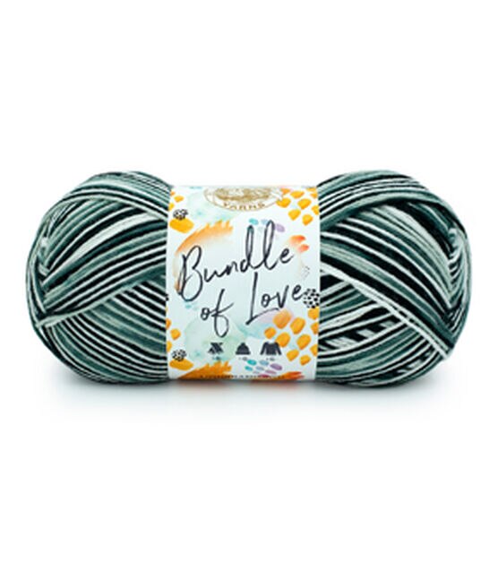 Lion Brand Yarn Jiffy Bonus Bundle, Acrylic Yarn for Crochet,  Slate, 1 Pack