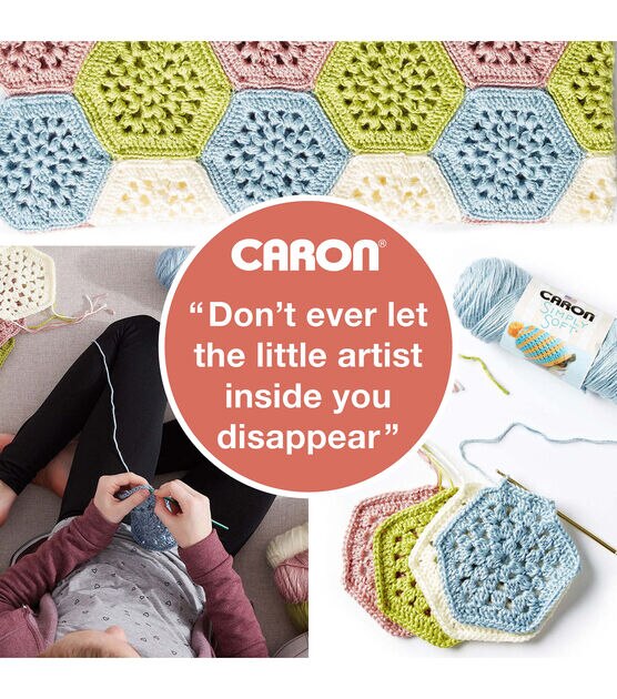 Caron One Pound Solids Yarn, 16oz, Gauge 4 Medium, 100% Acrylic - Medium  Grey Mix- For Crochet, Knitting & Crafting ( 1 Piece )